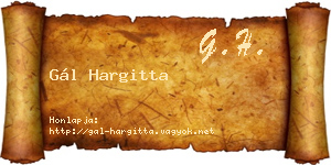 Gál Hargitta névjegykártya